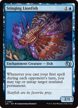Stinging Lionfish #367 | Near Mint | Foundations Jumpstart Magic MTG - Image 1