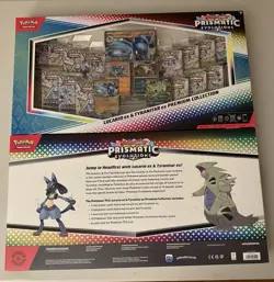 Pokemon Prismatic Evolutions Lucario Ex Tyranitar Ex Premium Collection Lot of 2 - Image 2
