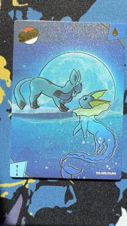 NON TCG Chinese Pokemon Elf Eif Origin Collection 3.0 SBR Glaceon And Vaporeon - Image 1