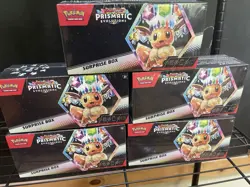 LOT OF 5 - Pokemon Prismatic Evolutions Surprise Box - New Sealed - Image 1