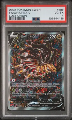 2022 POKEMON SWORD & SHIELD LOST ORIGIN #186 FULL ART/GIRATINA V PSA 4 - Image 1