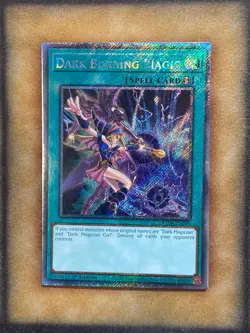 Yugioh Dark Burning Magic RA04-EN246 Platinum Secret Rare 1st Ed NM - Image 1