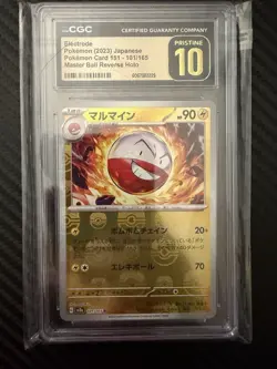 ⚡⚡ CGC 10 PRISTINE Electrode 101/165 Master Ball Reverse Holo 151 Pokemon Card - Image 1