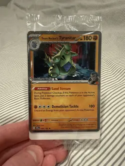 Pokemon TCG Team Rockets Tyranitar Card Stamped, 096/182 New/Sealed PKC - Image 1