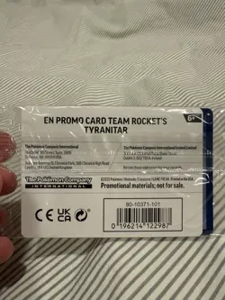 Pokemon TCG Team Rockets Tyranitar Card Stamped, 096/182 New/Sealed PKC - Image 2