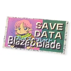 Sony PlayStation 1 PS1 Blaze and Blade: Eternal Quest Vtg Memory Card Sticker - Image 1