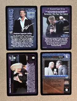 WWE Raw Deal CCG Vince McMahon Superstar 4 Card Set - Image 1