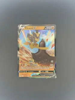 Pokemon TCG Kleavor V Full Art Card 210 HP Rare Holo Promo - Image 1