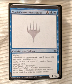 "MagicConsecrated Sphinx" Magic: the Gathering Unknown Event MagicCon card - Image 1
