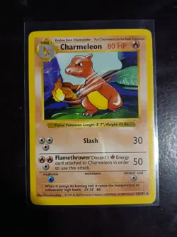 Charmeleon - 24/102 - Shadowless Base Set - Pokemon Card - LP - 1999 WOTC - Image 1