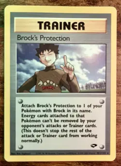 Pokemon TCG Brock's Protection Gym Challenge Unlimited Rare Card 101/132 - Image 1