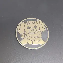 Pokemon Trading Card Games Fidough Gold Plastic Coin - Image 1