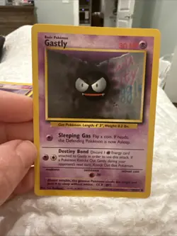Pokemon Card - Gastly 30 HP Destiny Bond Sleeping Gas 50/102 1999 NM Non Holo - Image 1