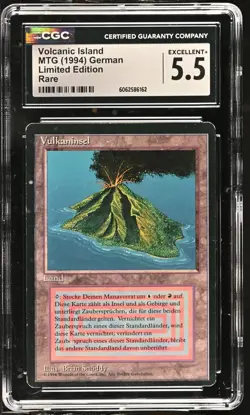 VOLCANIC ISLAND FBB *German* Revised Rare Reserved List CGC 5.5 MTG - Image 1