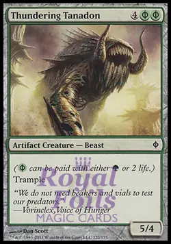 Thundering Tanadon 4x FOIL NPH MTG New Phyrexia Common MINT green artifact - Image 1