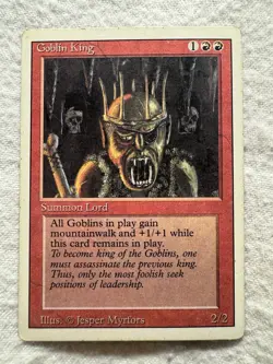 MTG - Goblin King - Revised Edition - MP - Free Shipping! - Image 1