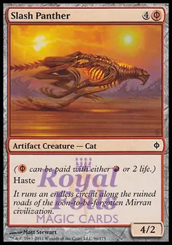 Slash Panther 4x FOIL NPH MTG New Phyrexia Common MINT red artifact - Image 1