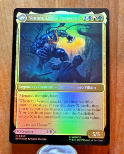 Venom/Eddie Brock (Foil) - Mythic- 0055 - Marvel's Spider-Man MTG - NM/M - Image 1