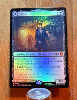 Venom/Eddie Brock (Foil) - Mythic- 0055 - Marvel's Spider-Man MTG - NM/M - Image 2
