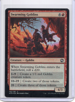 Swarming Goblins 166/281 Foil MTG Adventures in the Forgotten Realms LP - Image 1