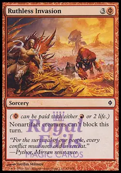 Ruthless Invasion 4x FOIL NPH MTG New Phyrexia Common MINT red - Image 1