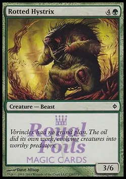 Rotted Hystrix 4x FOIL NPH MTG New Phyrexia Common MINT green - Image 1