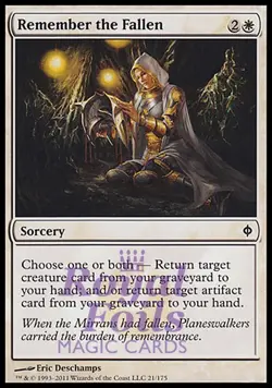 Remember the Fallen 4x FOIL NPH MTG New Phyrexia Common MINT white - Image 1