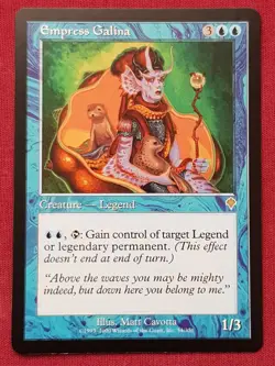Magic The Gathering INVASION EMPRESS GALINA blue card MTG - Image 1