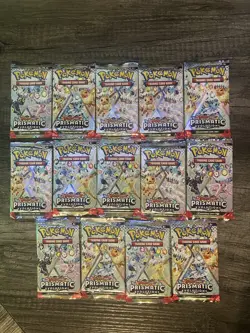 Pokemon TCG Prismatic Evolutions Booster Pack Lot Of (14) FACTORY SEALED PACKS - Image 1