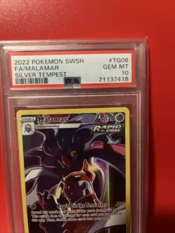 2022 POKEMON SILVER TEMPEST #TG06/TG30 MALAMAR FULL ART TRAINER GALLERY PSA 10 - Image 2