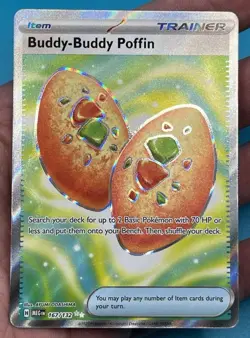 Buddy-Buddy Puffin 167/132 Mega Evolution Full Art Trainer Pokemon TCG NM - Image 1