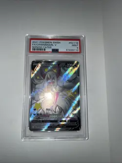 2021 POKEMON SWORD & SHIELD SHINING FATES #SV116 FULL ART/GRIMMSNARL V PSA 9 - Image 1