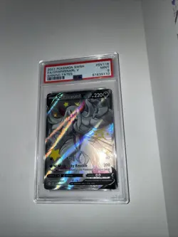 2021 POKEMON SWORD & SHIELD SHINING FATES #SV116 FULL ART/GRIMMSNARL V PSA 9 - Image 2