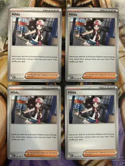 4x Hilda Trainer 084/086 Pokemon White Flare Regular English - PLAYSET - NM/M 🔥 - Image 1
