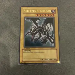 LP Yugioh Red-Eyes Black Dragon SDJ-001 1st Edition Holo Rare Yu-Gi-Oh! - Image 1