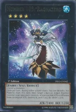Yugioh! HP Number 103: Ragnazero - PRIO-EN042 - Rare - 1st Edition Heavily Playe - Image 1