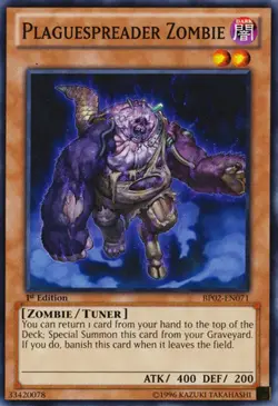 Yugioh! HP Plaguespreader Zombie - BP02-EN071 - Common - 1st Edition Heavily Pla - Image 1