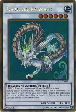 Yugioh! HP Naturia Barkion - PGL2-EN087 - Gold Rare - Unlimited Edition Heavily - Image 1