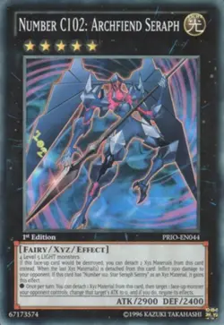 Yugioh! HP Number C102: Archfiend Seraph - PRIO-EN044 - Super Rare - 1st Edition - Image 1