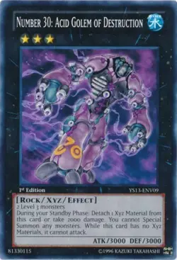 Yugioh! HP Number 30: Acid Golem of Destruction - YS13-ENV09 - Common - 1st Edit - Image 1