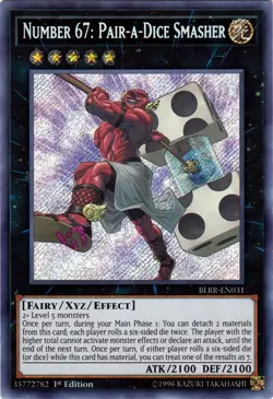 Yugioh! HP Number 67: Pair-a-Dice Smasher - BLRR-EN031 - Secret Rare - 1st Editi - Image 1