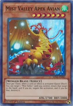 Yugioh! HP Mist Valley Apex Avian - SHVA-EN045 - Super Rare - 1st Edition Heavil - Image 1