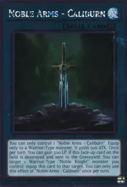 Yugioh! HP Noble Arms - Caliburn - NKRT-EN021 - Platinum Rare - Limited Edition - Image 1