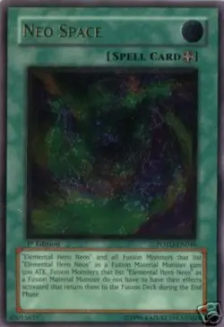 Yugioh! HP Neo Space - POTD-EN046 - Ultimate Rare - 1st Edition Heavily Played, - Image 1