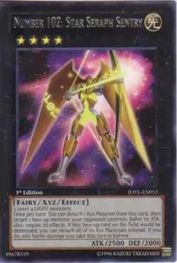 Yugioh! HP Number 102: Star Seraph Sentry - JOTL-EN053 - Rare - 1st Edition Heav - Image 1