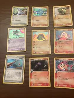 9 Card Lot, Uncommons And Commons Ex Dragon Frontiers ALL REVERSE HOLOS - Image 1