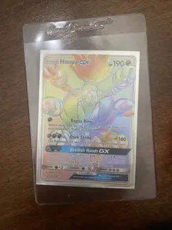 Hoopa GX 187/181 Rainbow Secret Rare Team Up Pokemon TCG Card - Image 1
