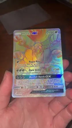 Hoopa GX 187/181 Rainbow Secret Rare Team Up Pokemon TCG Card - Image 2