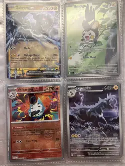 Pokemon TCG Card Binder Collection Sheets mixed lot Includes Zebstrika &Emolga - Image 1