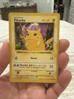 Pokemon Pikachu Card Base Set 58/102 Thunder Jolt 40 HP - Image 1